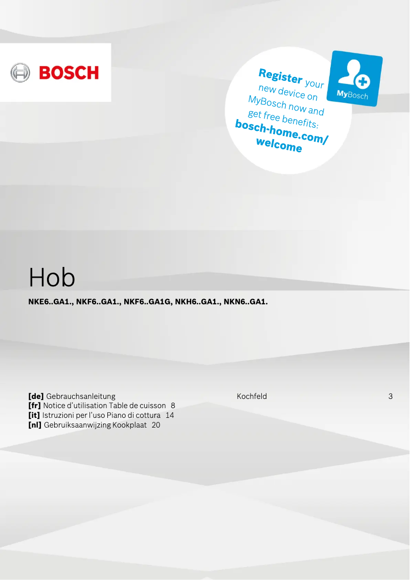 Imagen de la primera página del manual del dispositivo NKF645GA1C