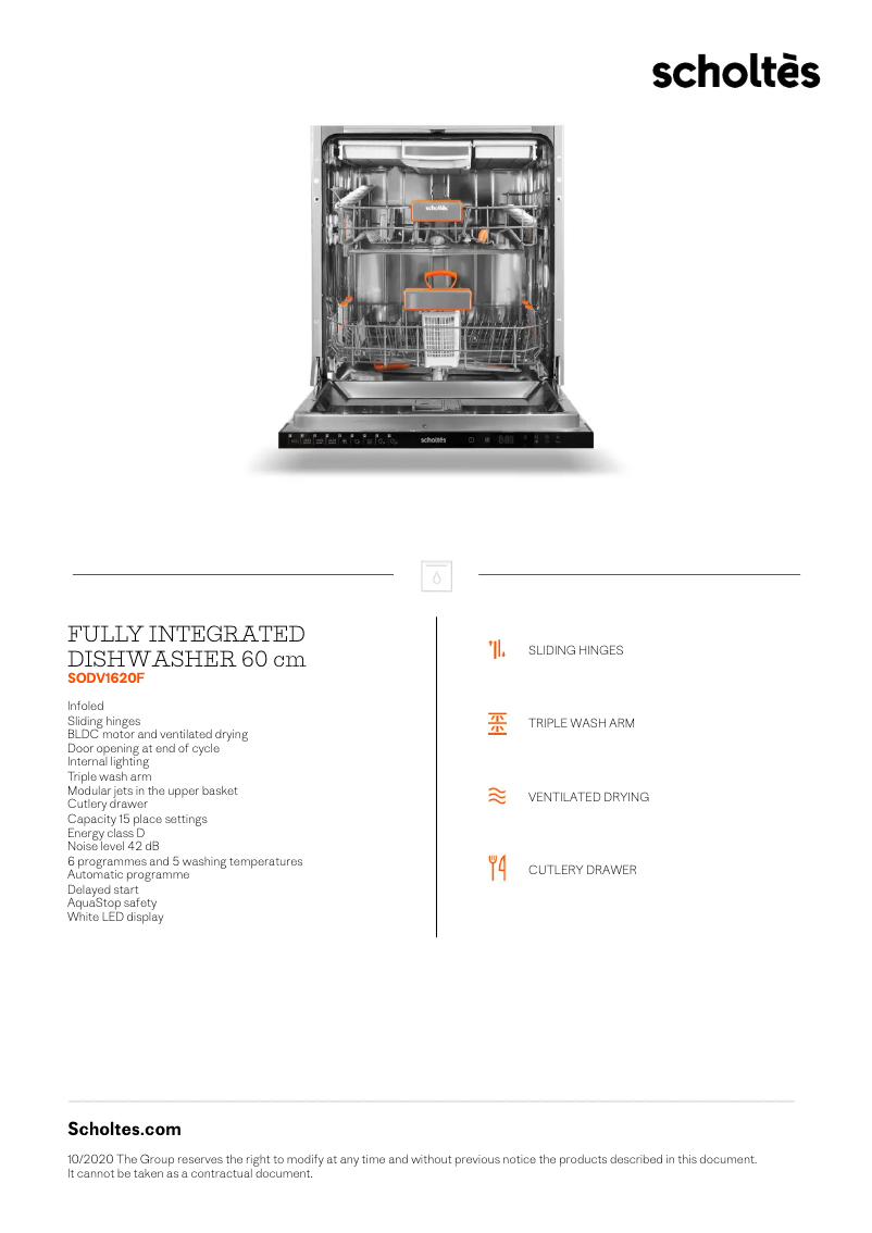 Imagen de la primera página del manual del dispositivo SODV1620F