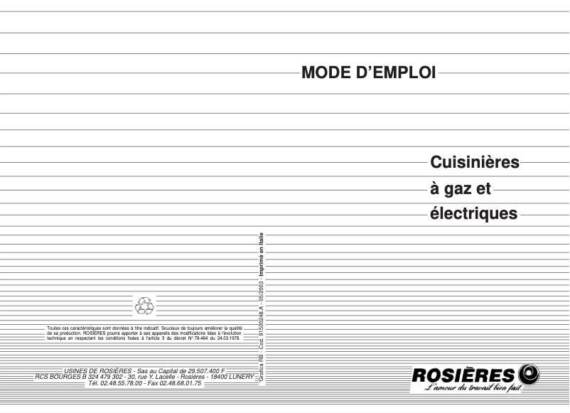 Imagen de la primera página del manual del dispositivo CF CM 431 RB