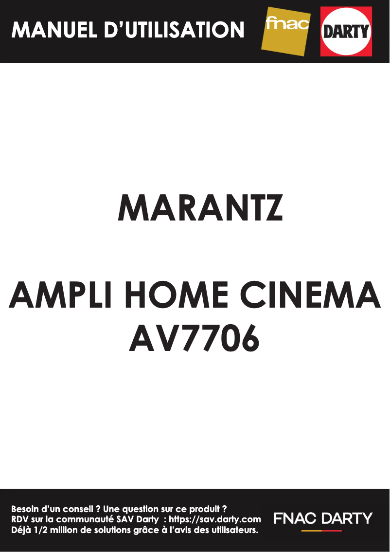 Imagen de la primera página del manual del dispositivo AV7706