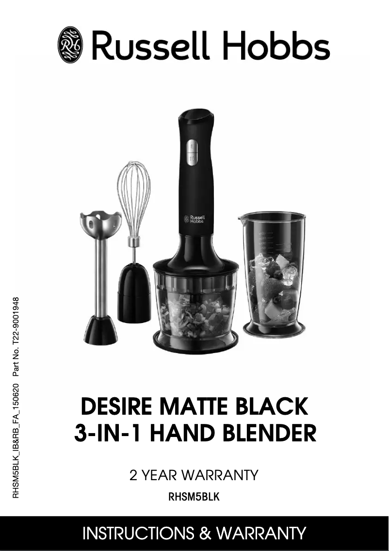 Página 1 del manual Manual de usuario Russell Hobbs Desire Matte Black RHSM5BLK