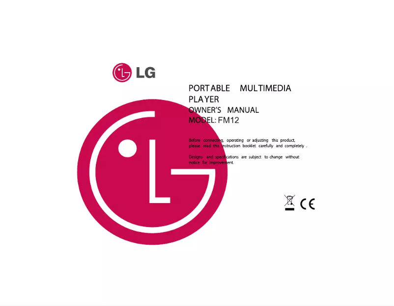 Página 1 del manual Manual de usuario LG MF-FM12E1K