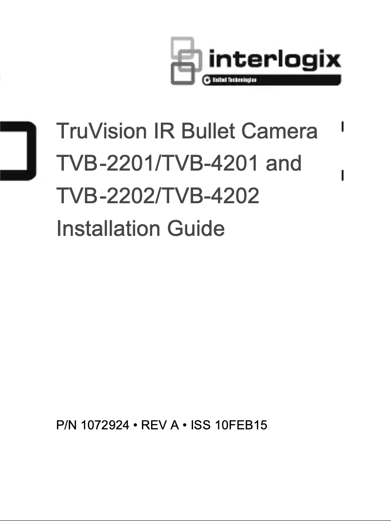 Imagen de la primera página del manual del dispositivo TruVision TVB-4201