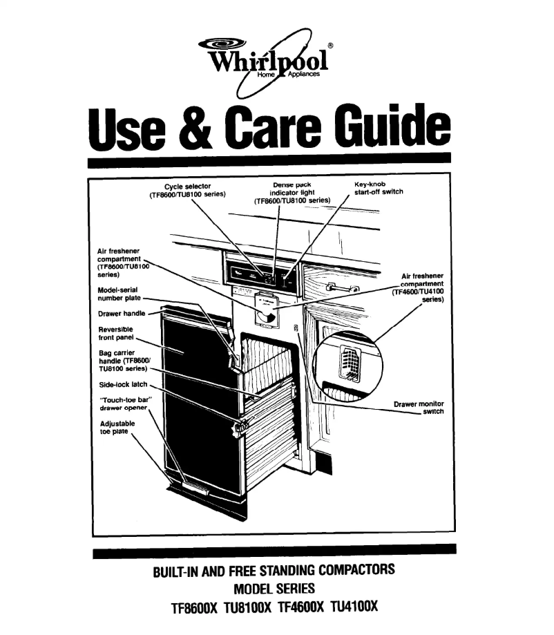 Página 1 del manual Manual de usuario Whirlpool TF8600X