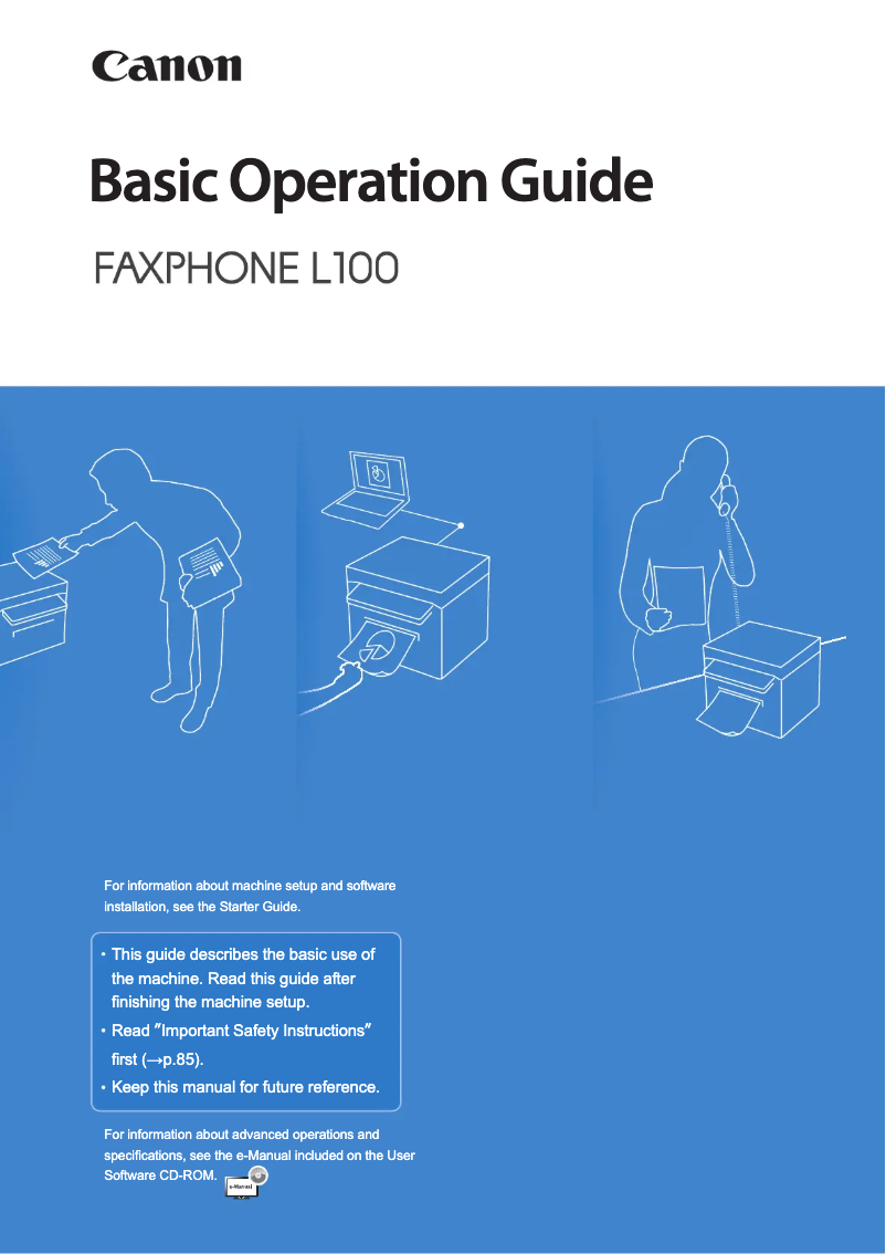 Imagen de la primera página del manual del dispositivo Faxphone L100