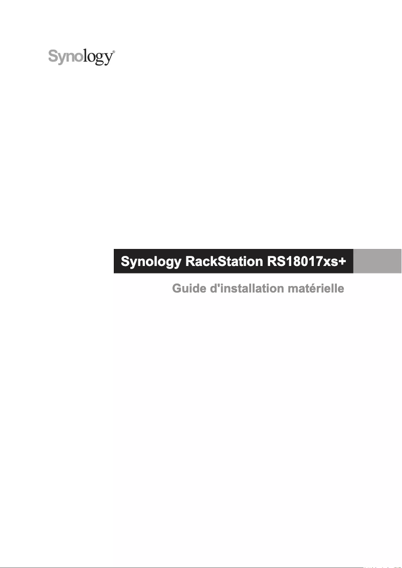 Página 1 del manual Manual de usuario Synology RackStation RS18017xs+
