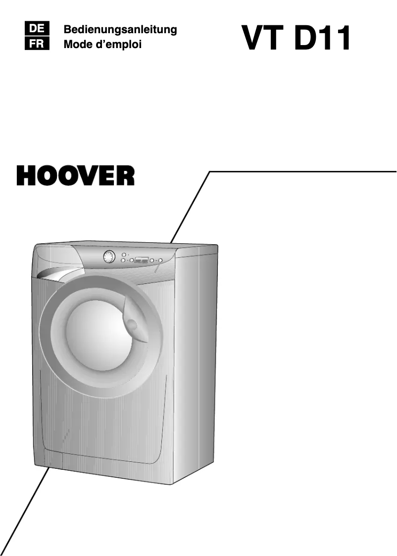 Página 1 del manual Manual de usuario Hoover VT 614 D11