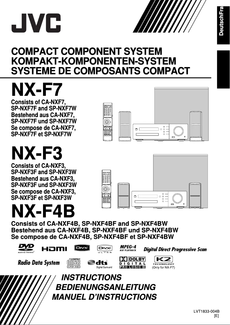Imagen de la primera página del manual del dispositivo NX-F3