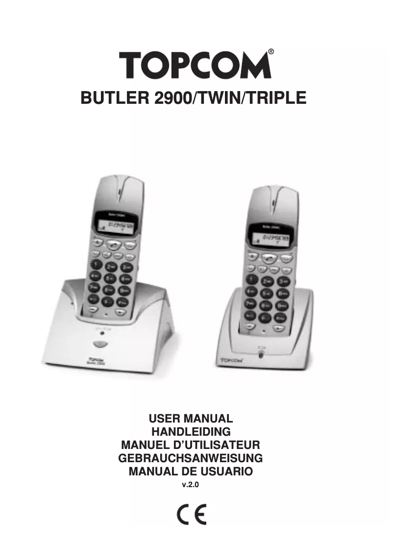 Imagen de la primera página del manual del dispositivo Butler 2900