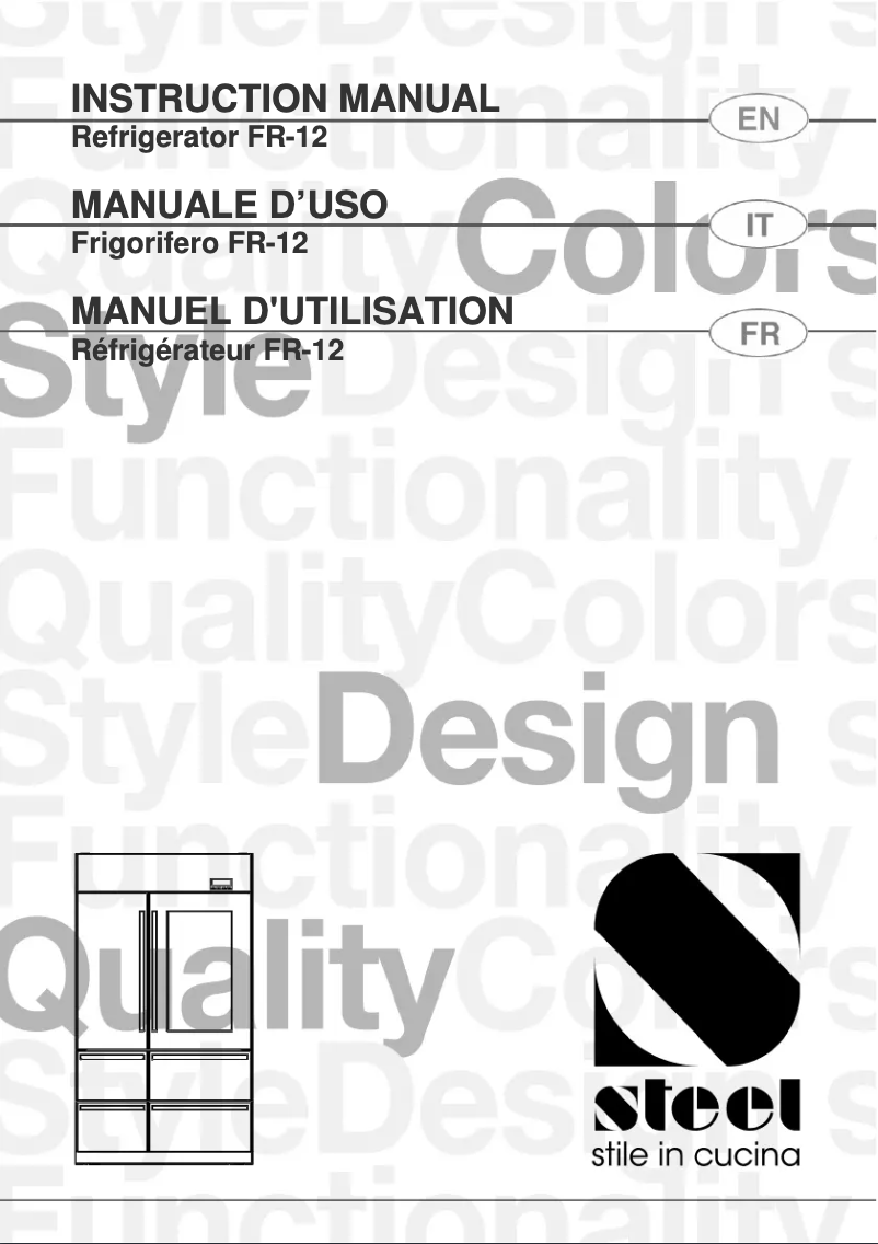 Página 1 del manual Manual de usuario Steel Cucine FR-12