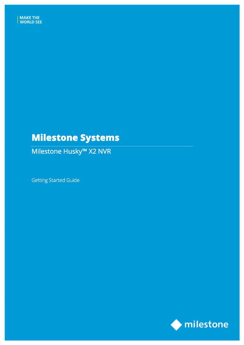 Página 1 del manual Manual de usuario Milestone Systems Husky X2