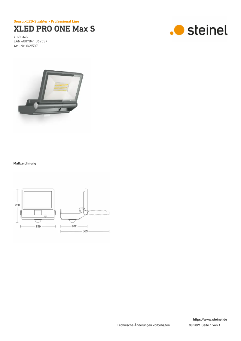 Imagen de la primera página del manual del dispositivo XLED PRO ONE Max S