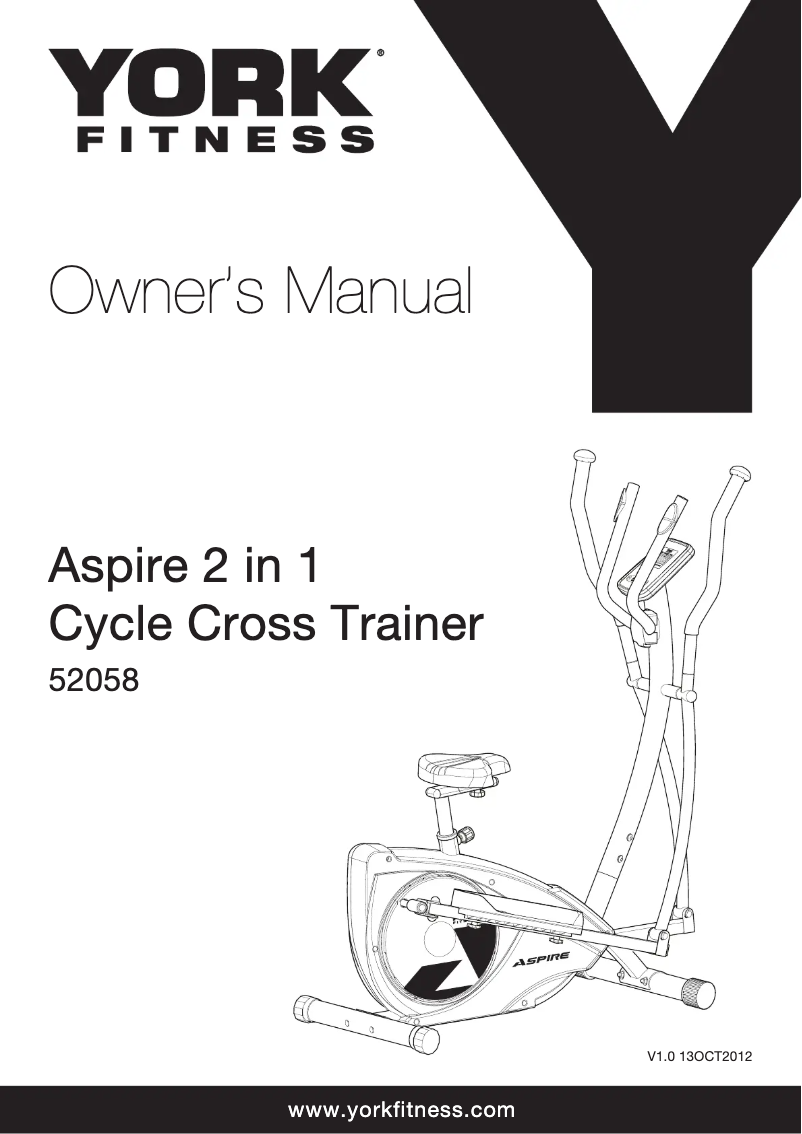 Página nº 1 - Manual de usuario York Fitness Aspire 2 in 1