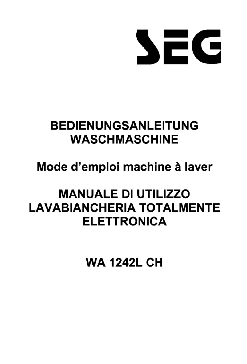 Página 1 del manual Manual de usuario SEG WA 1242L CH