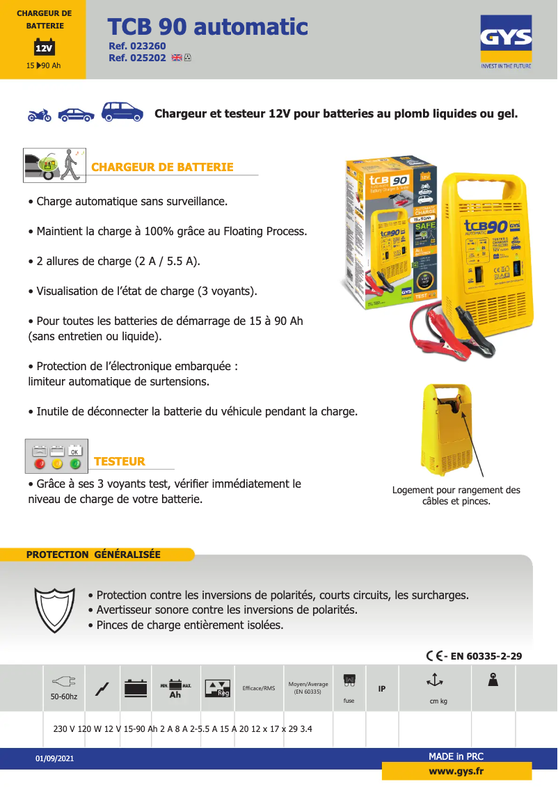 Imagen de la primera página del manual del dispositivo TCB 90 Automatic