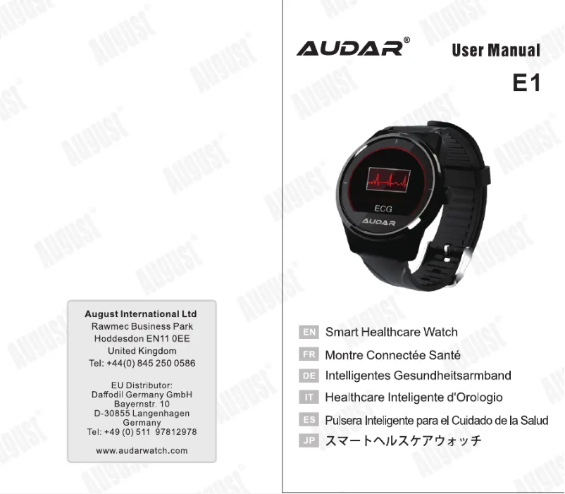 Imagen de la primera página del manual del dispositivo E1