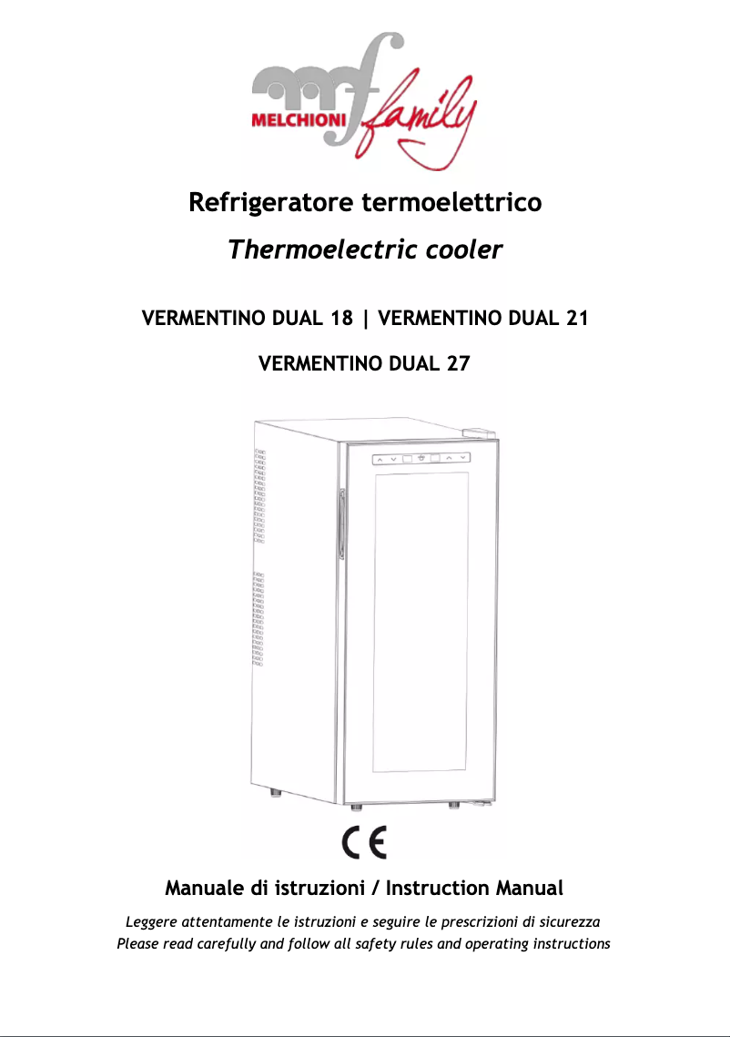Página 1 del manual Manual de usuario Melchioni Vermentino Dual 18