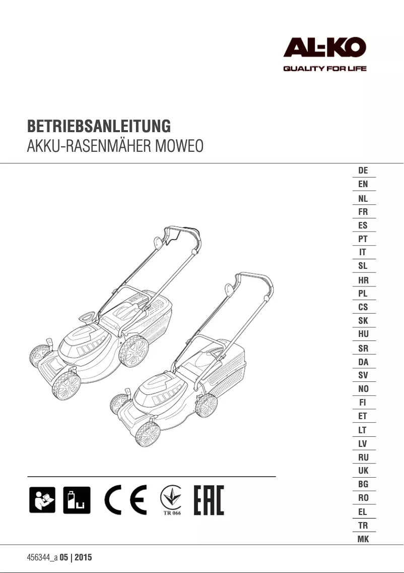 Página 1 del manual Manual de usuario AL-KO Moweo 46.5 Li