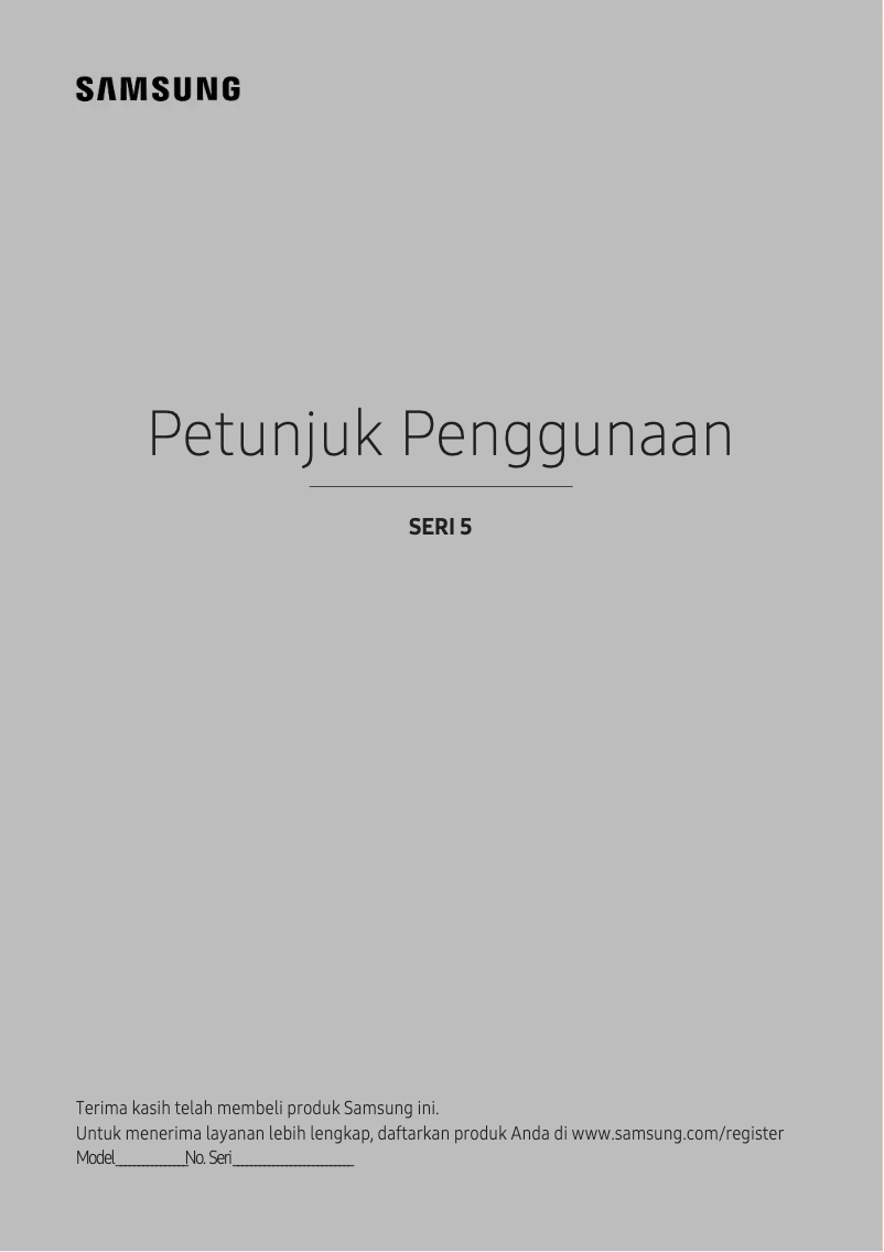 Imagen de la primera página del manual del dispositivo UA43K5500AK