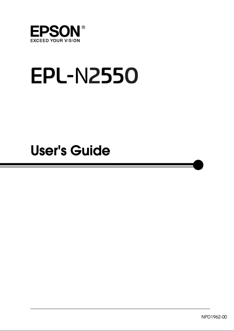 Imagen de la primera página del manual del dispositivo EPL-N2550D