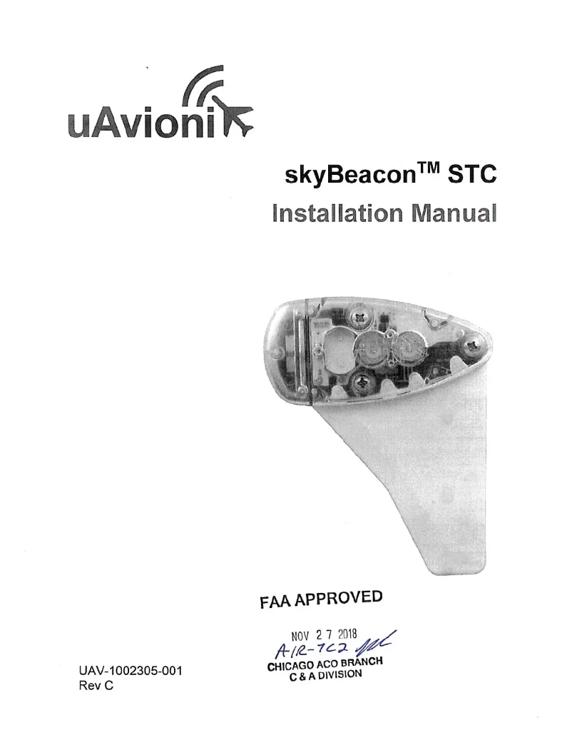 Imagen de la primera página del manual del dispositivo skyBeacon STC