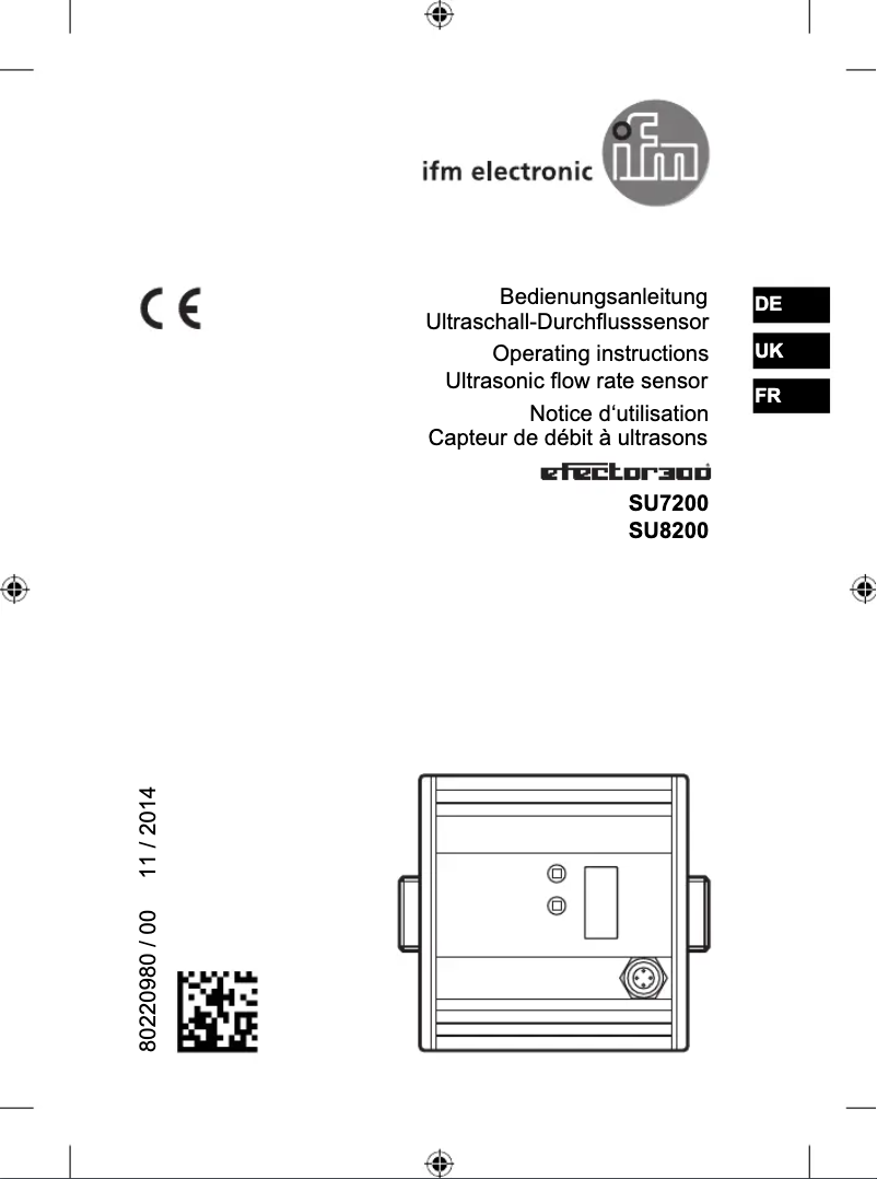 Imagen de la primera página del manual del dispositivo SU8200