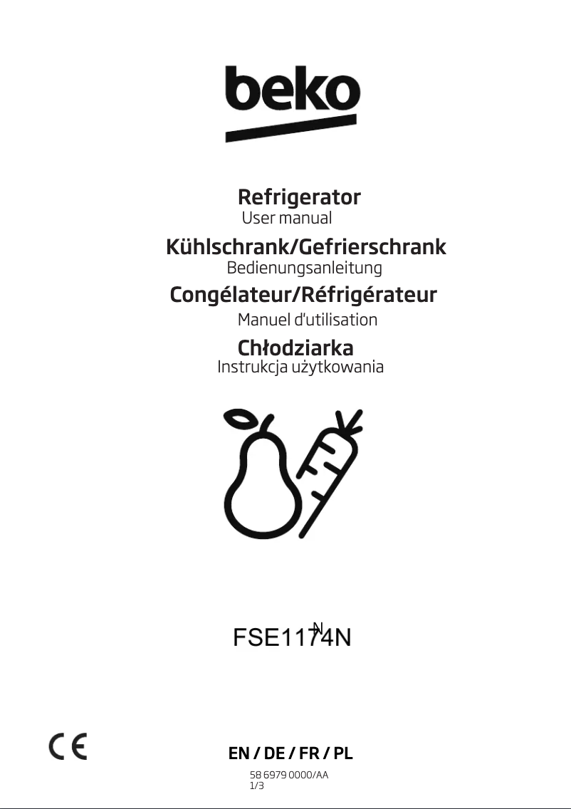 Imagen de la primera página del manual del dispositivo FSE1174N