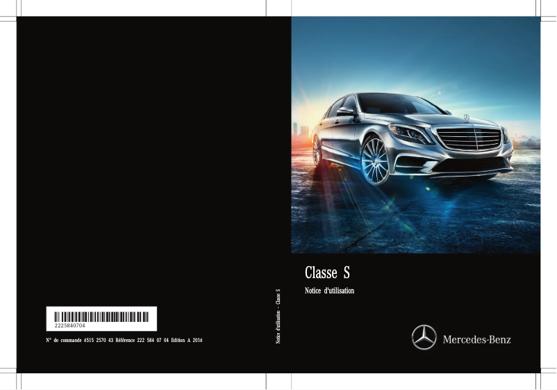 Página 1 del manual Manual de usuario Mercedes-Benz S-Class (2016)