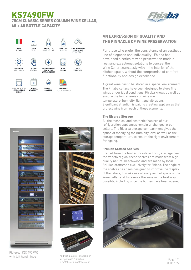 Página nº 1 - Ficha técnica Fhiaba KS7490FW6A