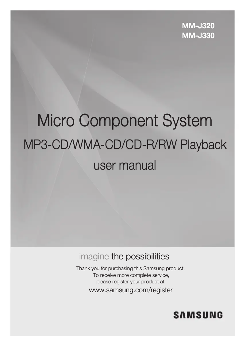 Página 1 del manual Manual de usuario Samsung MM-J330