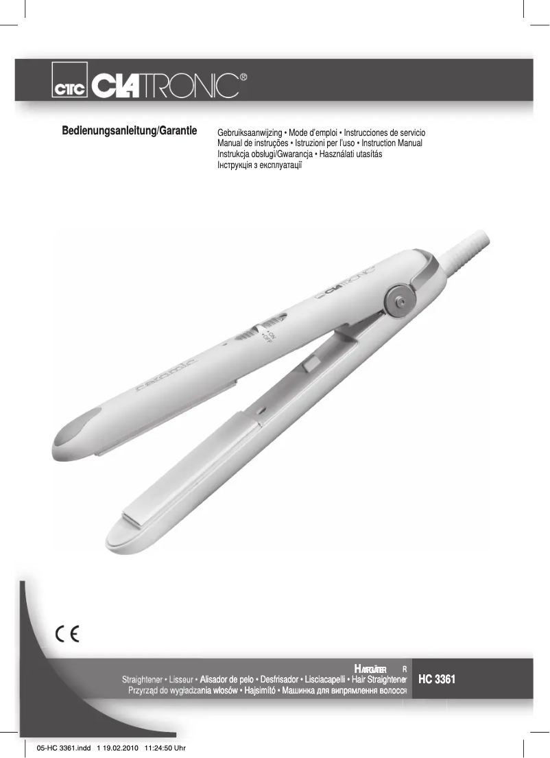 Imagen de la primera página del manual del dispositivo HC 3361