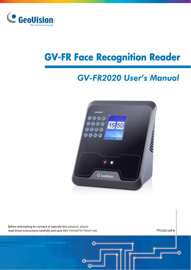 Página nº 1 - Manual de usuario Geovision GV-FR2020