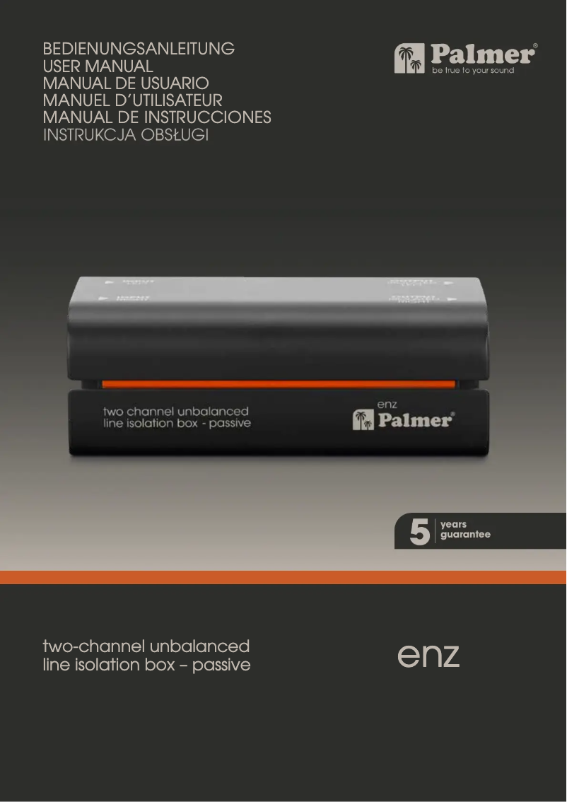 Página nº 1 - Manual de usuario Palmer Enz