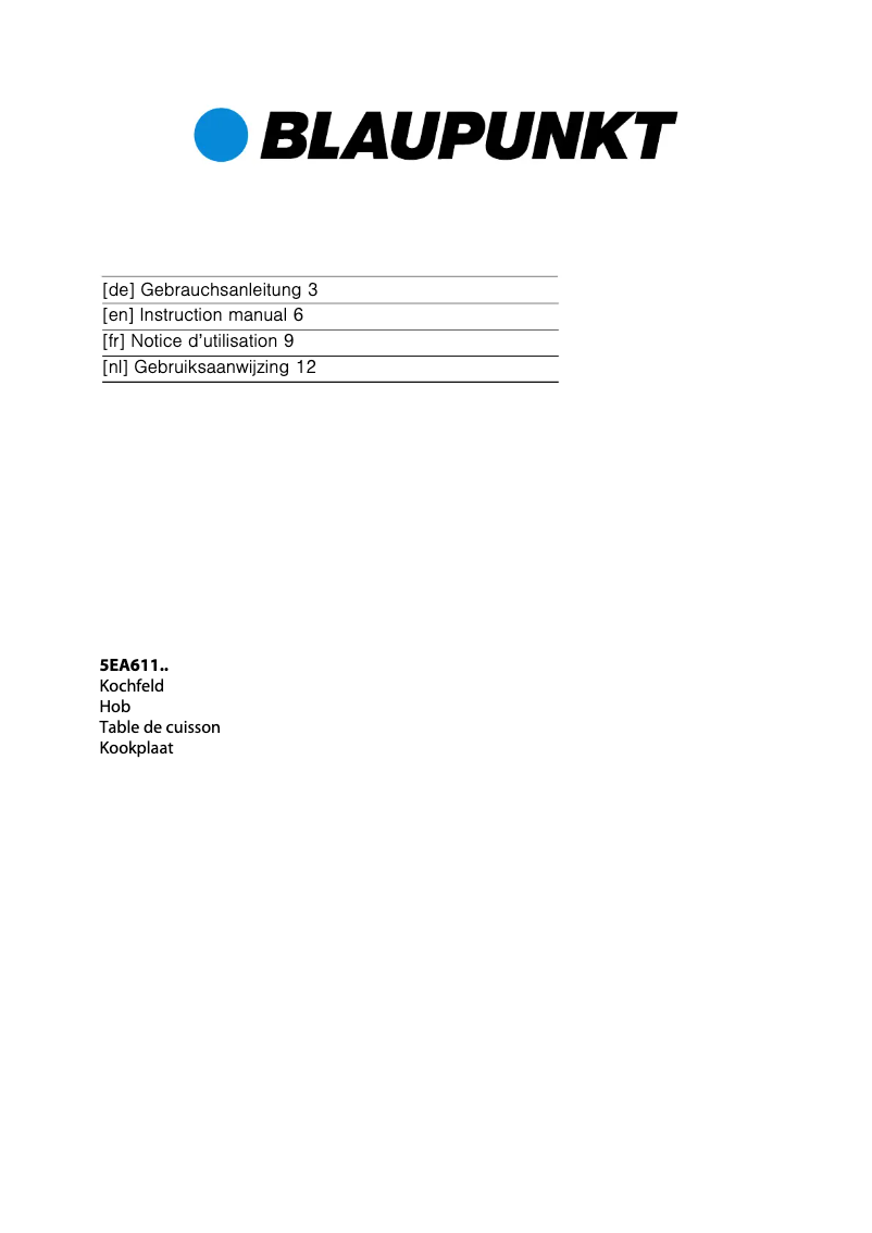 Página 1 del manual Manual de usuario Blaupunkt 5EA 61150