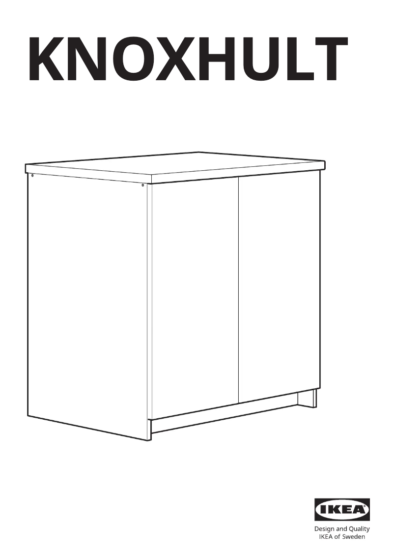 Imagen de la primera página del manual del dispositivo KNOXHULT 703.342.60