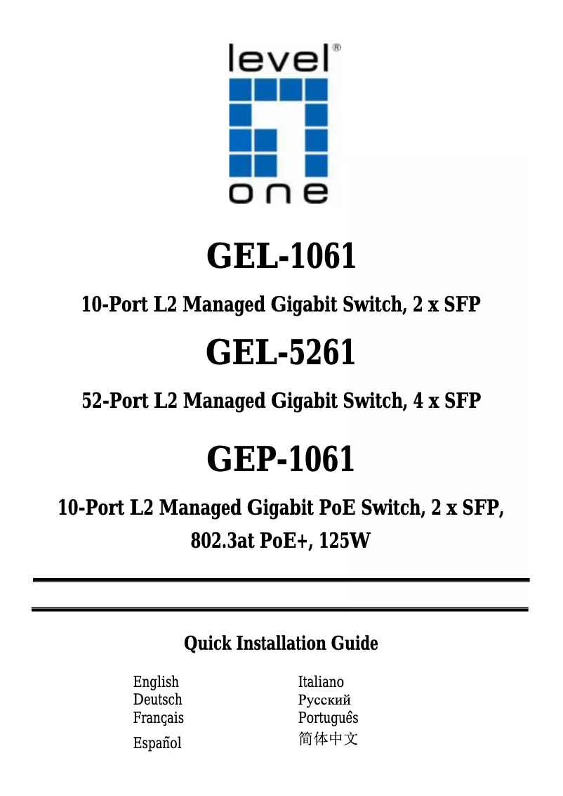 Imagen de la primera página del manual del dispositivo GEL-5261