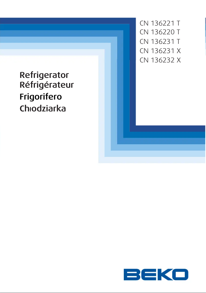 Página 1 del manual Manual de usuario Beko CN136221T