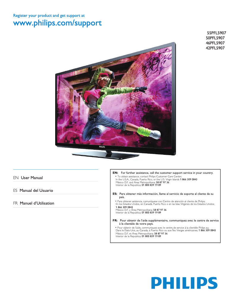Imagen de la primera página del manual del dispositivo 46PFL5907
