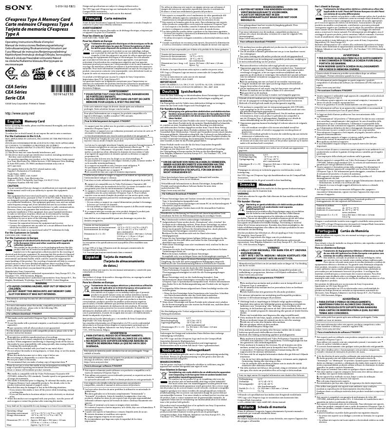 Página 1 del manual Manual de usuario Sony CEA-G80T