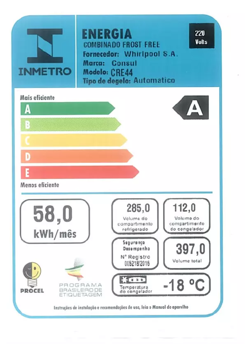 Imagen de la primera página del manual del dispositivo CRE44AB