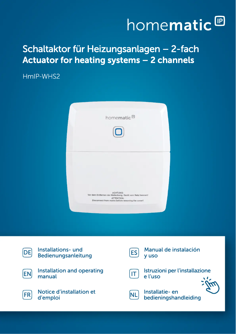 Imagen de la primera página del manual del dispositivo HmIP-WHS2
