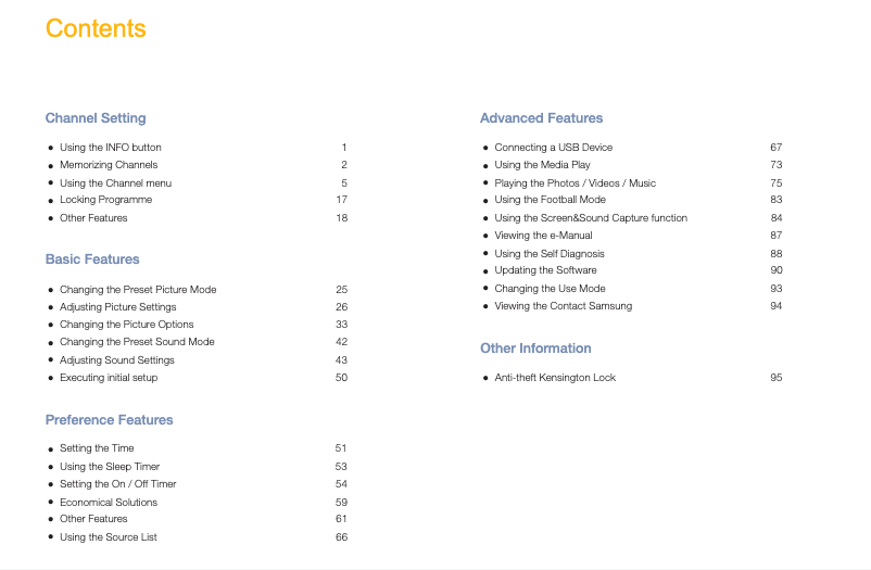 Imagen de la primera página del manual del dispositivo UA32K4001AJ