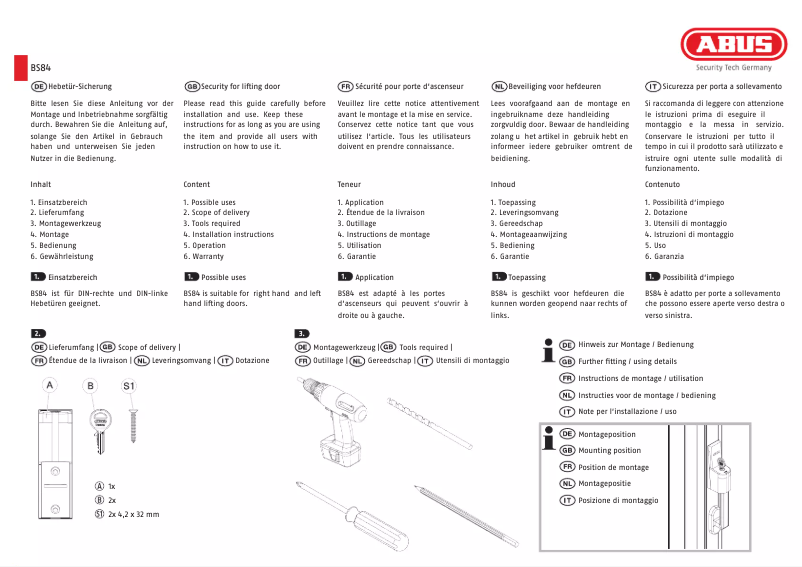 Página 1 del manual Manual de usuario Abus BS84