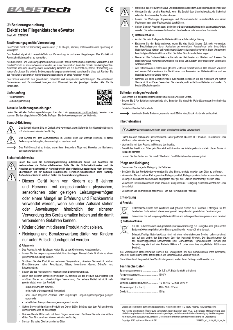 Página 1 del manual Manual de usuario BaseTech eSwat