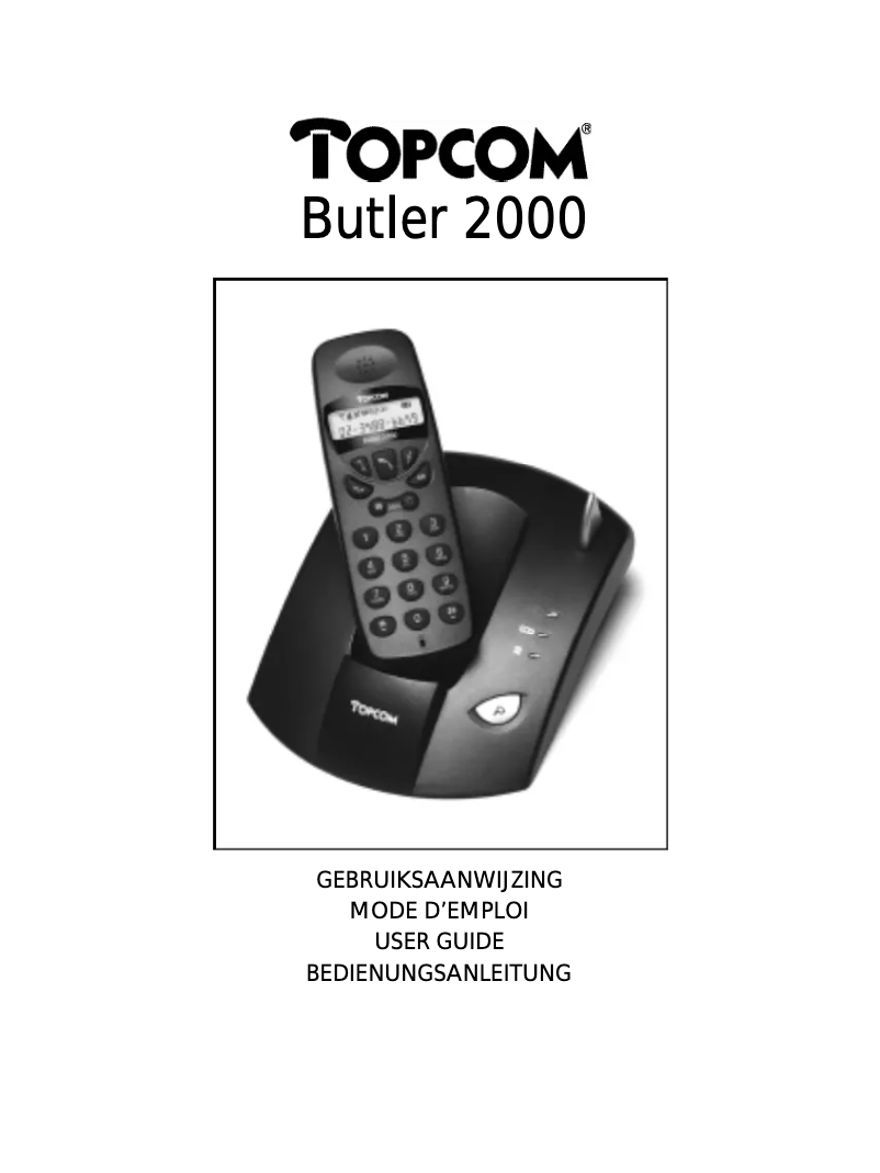 Imagen de la primera página del manual del dispositivo Butler 2000