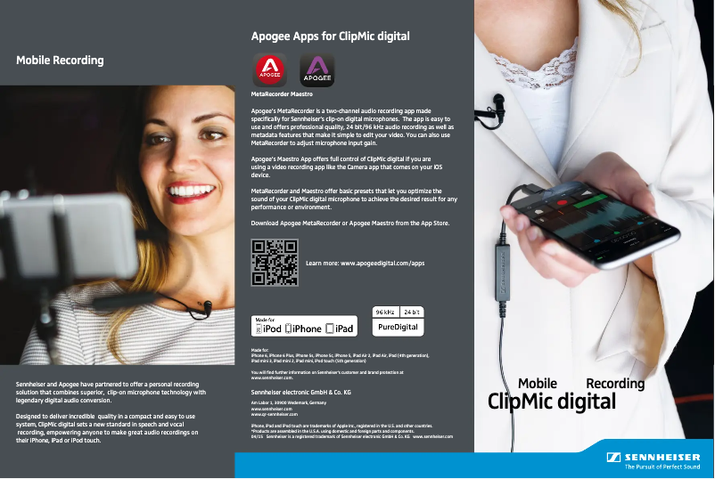 Imagen de la primera página del manual del dispositivo ClipMic Digital