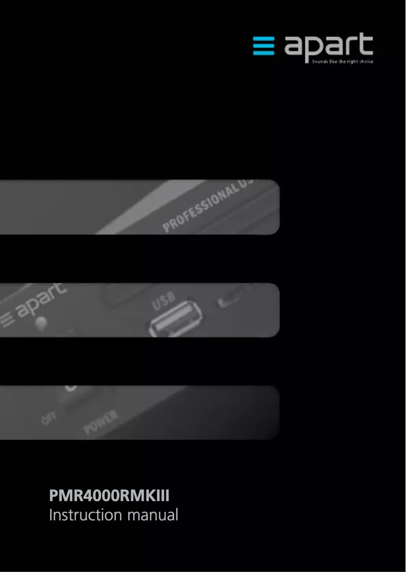 Imagen de la primera página del manual del dispositivo PMR4000RMKIII