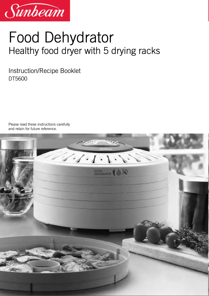 Página nº 1 - Manual de usuario Sunbeam Food Dehydrator DT5600