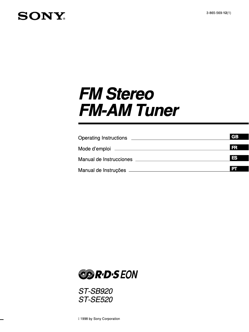 Imagen de la primera página del manual del dispositivo ST-SB520