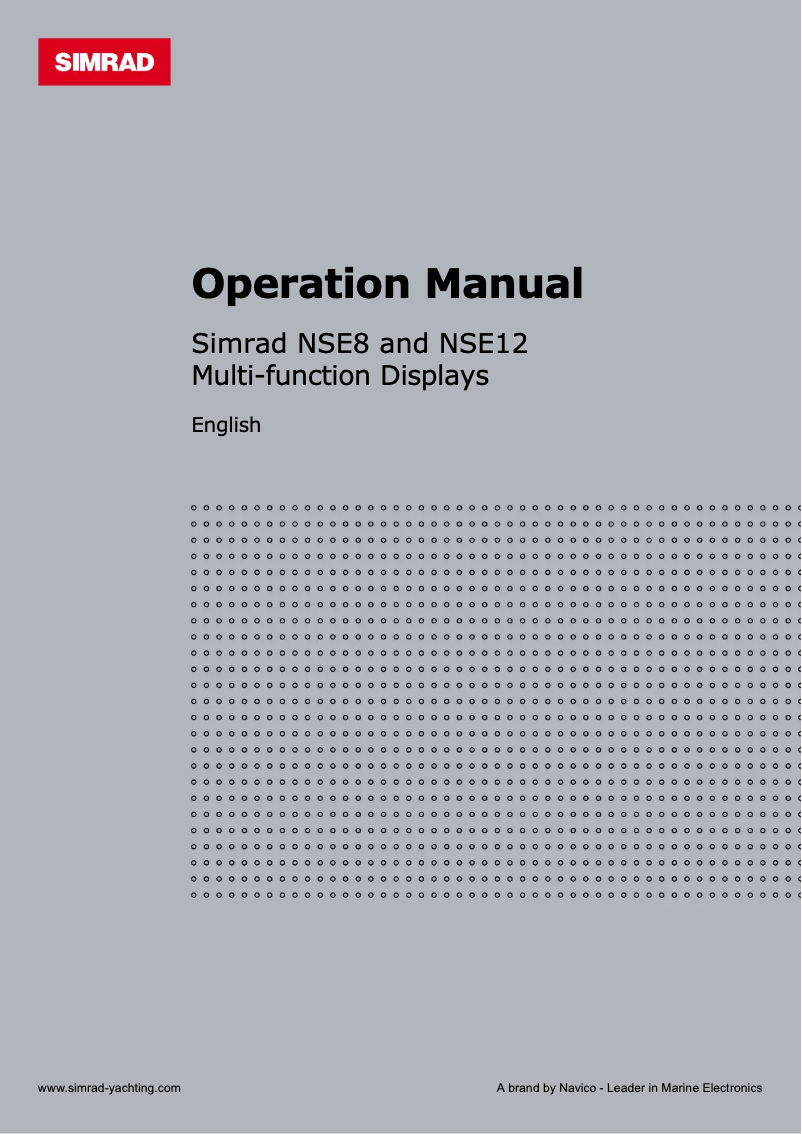 Página nº 1 - Manual de usuario Simrad NSE12